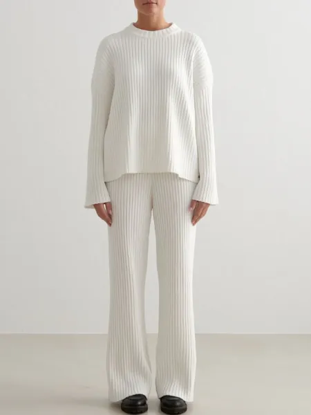 Rib Knit Sweater and Pants Set